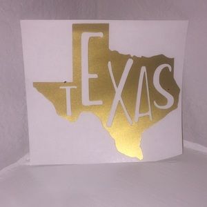 Custom Gold Texas vinyl decal